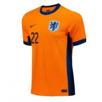 Netherlands Denzel Dumfries #22 Replica Home Shirt Euro 2024 Short Sleeve